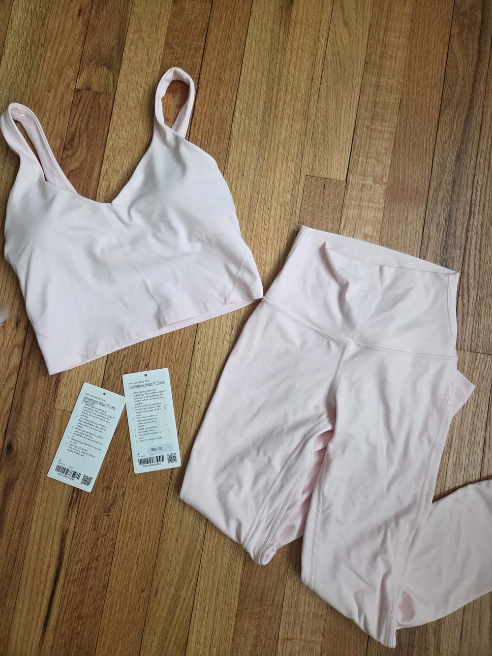 lululemon Light Pink Align Bra and High-Rise Leggings Set